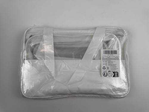 3PCS Clear Toiletry Bag, Wash Bag, Clear PU Makeup Bags, Waterproof Toiletry Travel Bags with Zipper Handle, Portable Airport Cosmetic B-ag for Travel Bathroom Men Women(Blue)