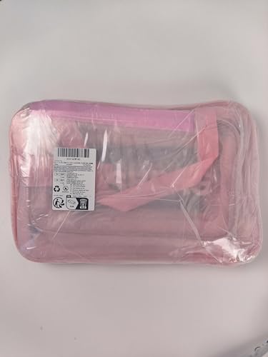 3PCS Clear Toiletry Bag, Wash Bag, Clear PU Makeup Bags, Waterproof Toiletry Travel Bags with Zipper Handle, Portable Airport Cosmetic B-ag for Travel Bathroom Men Women(Blue)