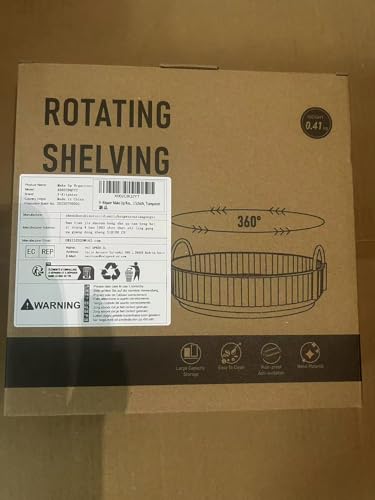 Makeup Organizer for Vanity 360 Rotating, Large Capacity Cosmetic Organisers for Lipsticks, Jewelry, Nail Care, Skincare, Perfume, Ideal Desk Organizer for Dresser, Bathroom and Kitchen(Gold, 1 Tier)