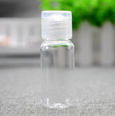 12PCS 15ml/0.5oz Empty Clear Plastic Sample Bottle Travel Container Jar Pot Vial with Flip Lid Perfect for Makeup Emollient Water Shower Gel Emulsion Liquid Comestic Containers (15ml/0.5oz)