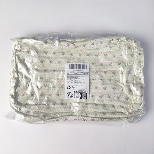 Aucuu Cotton Makeup Bag, Portable Travel Cosmetic Bag, Large Capacity Floral Toiletry Bags, Quilted Wash Bags Organizer for Women Girls