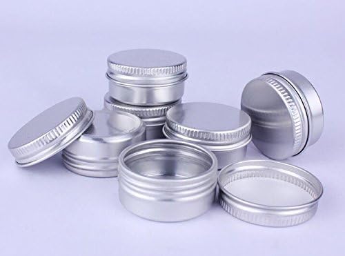 Pack of 10 Balm Nail Art Cosmetic Cream Make Up Pot Lip Jar Tin Case Container Screw 15ml/10ml/30ml/50ml/100ml Capacity (Empty) for DIY Cosmetics/Beauty Products (30ml)