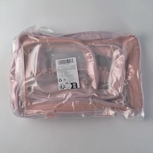 3PCS Clear Toiletry Bag, Wash Bag, Clear PU Makeup Bags, Waterproof Toiletry Travel Bags with Zipper Handle, Portable Airport Cosmetic B-ag for Travel Bathroom Men Women(Blue)