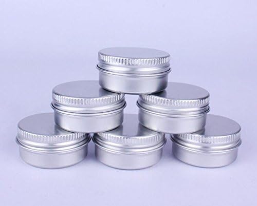 Pack of 10 Balm Nail Art Cosmetic Cream Make Up Pot Lip Jar Tin Case Container Screw 15ml/10ml/30ml/50ml/100ml Capacity (Empty) for DIY Cosmetics/Beauty Products (30ml)