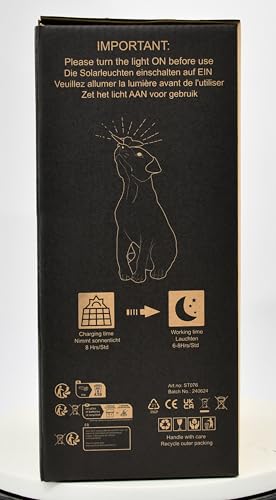 Dog Garden Ornaments With Solar Butterfly - Unique Gifts for Women Mum Men - Outdoor Puppy Decor for Patio Yard Lawn Balcony Resin Waterproof Sculpture