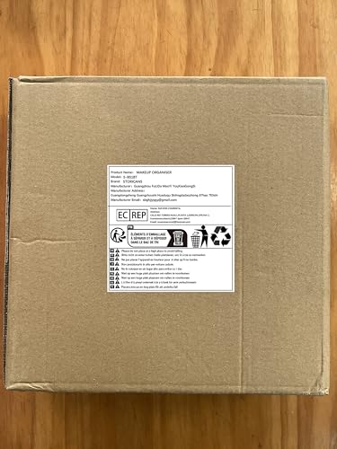 Makeup Brush Holder Rotating Organiser with Clear Lid,Sliding Opening Dustproof Makeup Brush Case Make up Organizer Storage for Dressing Table Organiser,Vanity,White Black