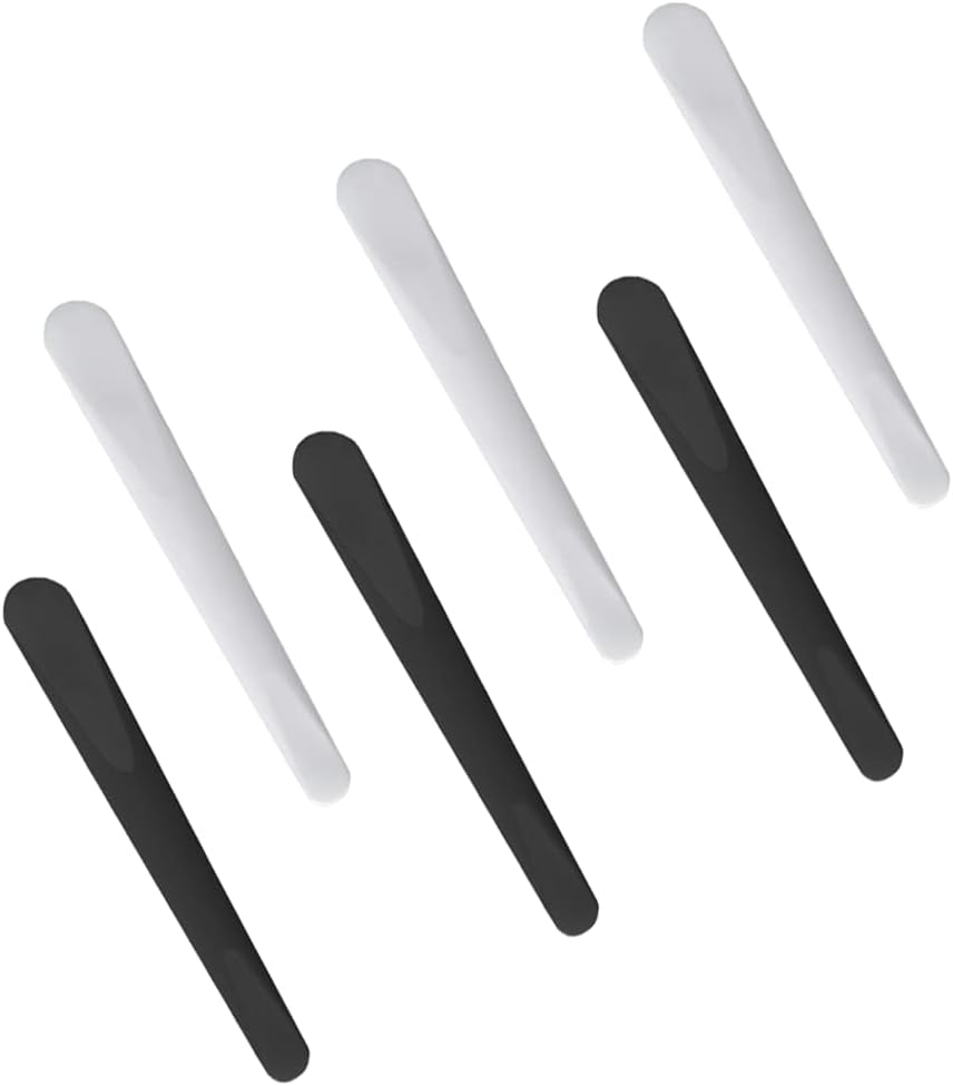 Cosmetic Spatula, 6 Pcs Mask Spatula, Facial Cream Spoon, Cosmetic Plastic Spatulas, Beauty Tool, Mixing Sampling, Black, White