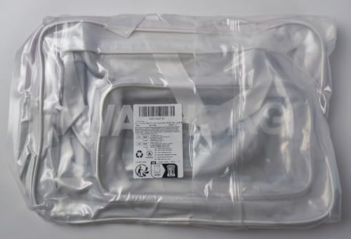 3PCS Clear Toiletry Bag, Wash Bag, Clear PU Makeup Bags, Waterproof Toiletry Travel Bags with Zipper Handle, Portable Airport Cosmetic B-ag for Travel Bathroom Men Women(Blue)