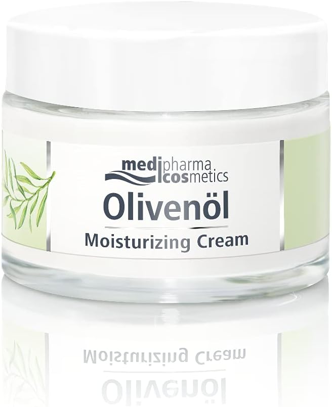 Medipharma Cosmetics Olivenol Moisturising Cream - Face Cream Hyaluronic Acid Anti-Wrinkle 50 ml - Moisturising and Anti-Ageing Treatment with Olive Oil, Shea Butter and Urea