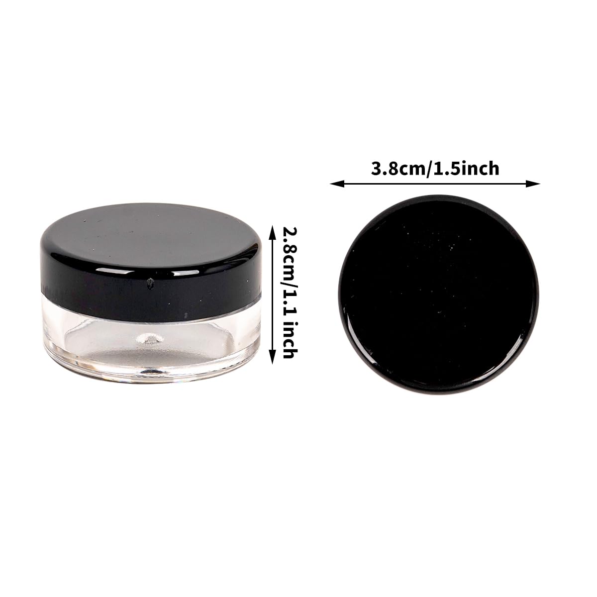 70 Pcs Empty Plastic Cosmetic Jars, 5ml Sample Containers Pots Bottles,sample pots for cosmetics, Travel Cosmetic Jar Pots with Lids,travel pots for cream,travel cream pots for toiletries