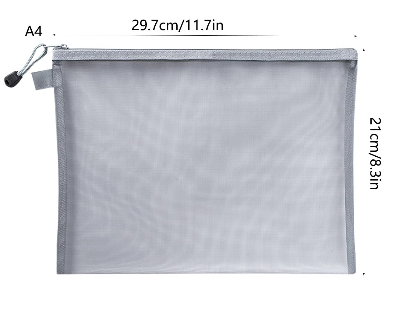 scicent Plastic Wallets A4 Zip Wallets 5PCS Plastic Folders Zip Lock Bags A4 Zip Folder Document Wallet Zipper File Bags for School Home Cosmetics Skincare Products Grey-A4