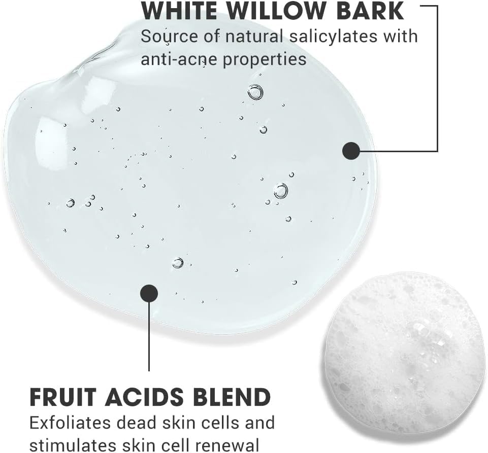 Shakeup Cosmetics Mens Face Wash, Deep Cleans & Exfoliates. Vegan with Willow Bark Extract & Fruit AHA Complex, Suitable for Day & Night, 125ml. Aka. FACE4WARD DAILY FACE WASH