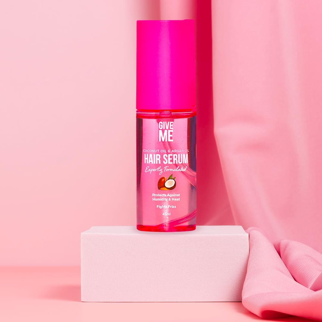 Give Me Cosmetics Hair Serum, Frizz Tamer, Seal in Moisture to Smooth, Tame & Protect, Enriched with Coconut and Argan Oil