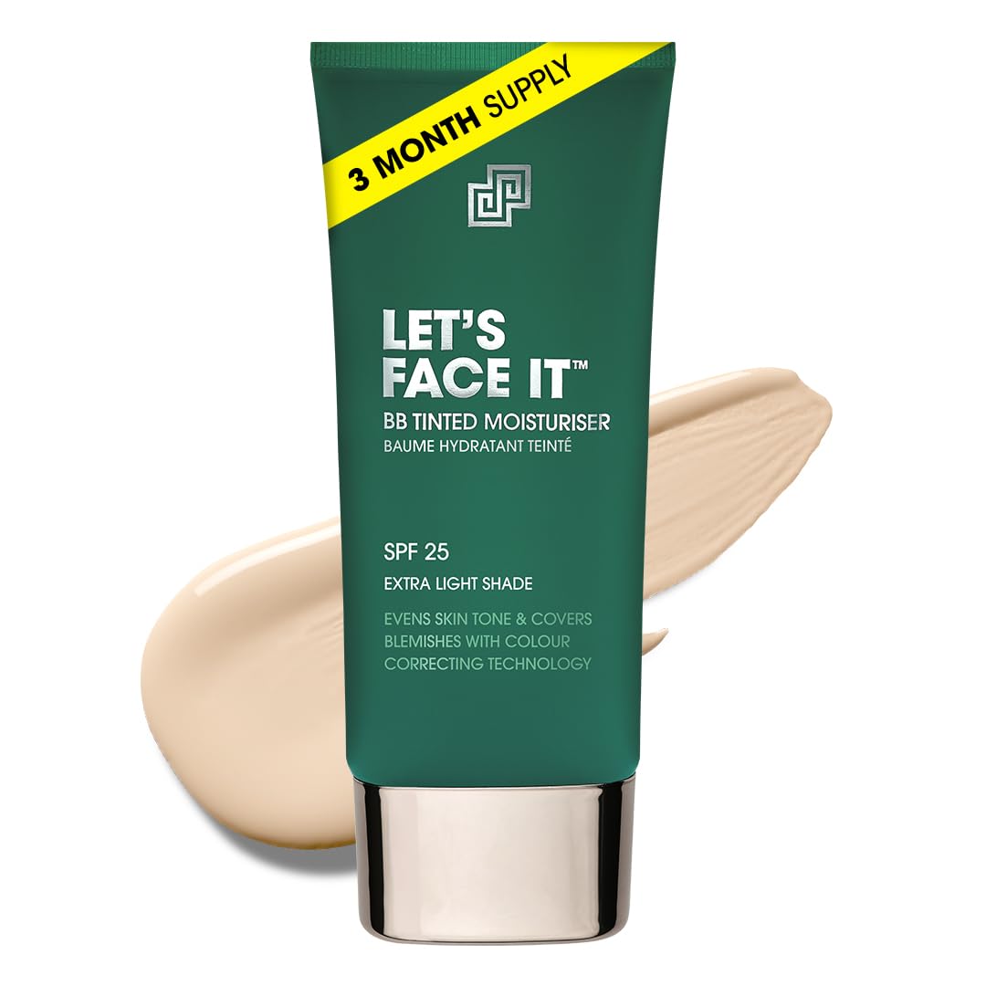 Shakeup Cosmetics Mens Tinted Moisturiser, Vegan Makeup for Men, Natural Coverage for Redness & Blemishes, 24hr Moisturisation with SPF, Easy Application, Bronze Shade, 50ml. Aka. LET'S FACE IT
