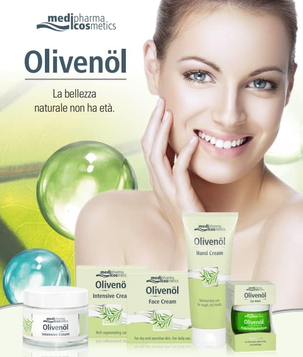 Medipharma Cosmetics Olivenol Moisturising Cream - Face Cream Hyaluronic Acid Anti-Wrinkle 50 ml - Moisturising and Anti-Ageing Treatment with Olive Oil, Shea Butter and Urea