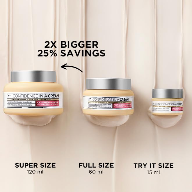 IT Cosmetics Confidence in a Cream, Hydrating and Anti-Ageing Moisturiser, 60ml