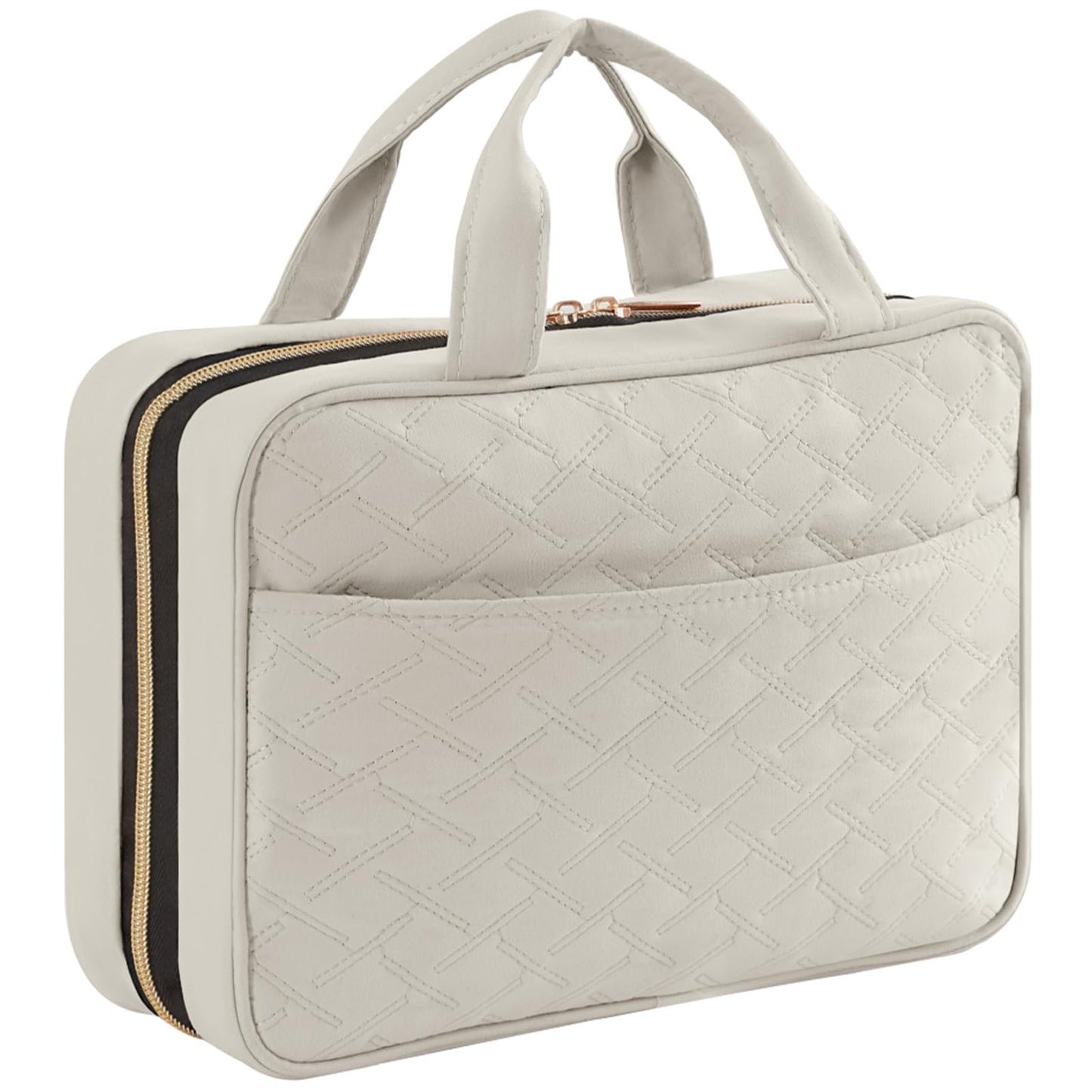 Lifewit Travel Toiletry Bag, Large Hanging Makeup Bag Organizer for Women, Transparent Travel Cosmetic Bag with Hanging Hook for Full Size Bottles, Vacation Essentials, Medium,Dark Blue