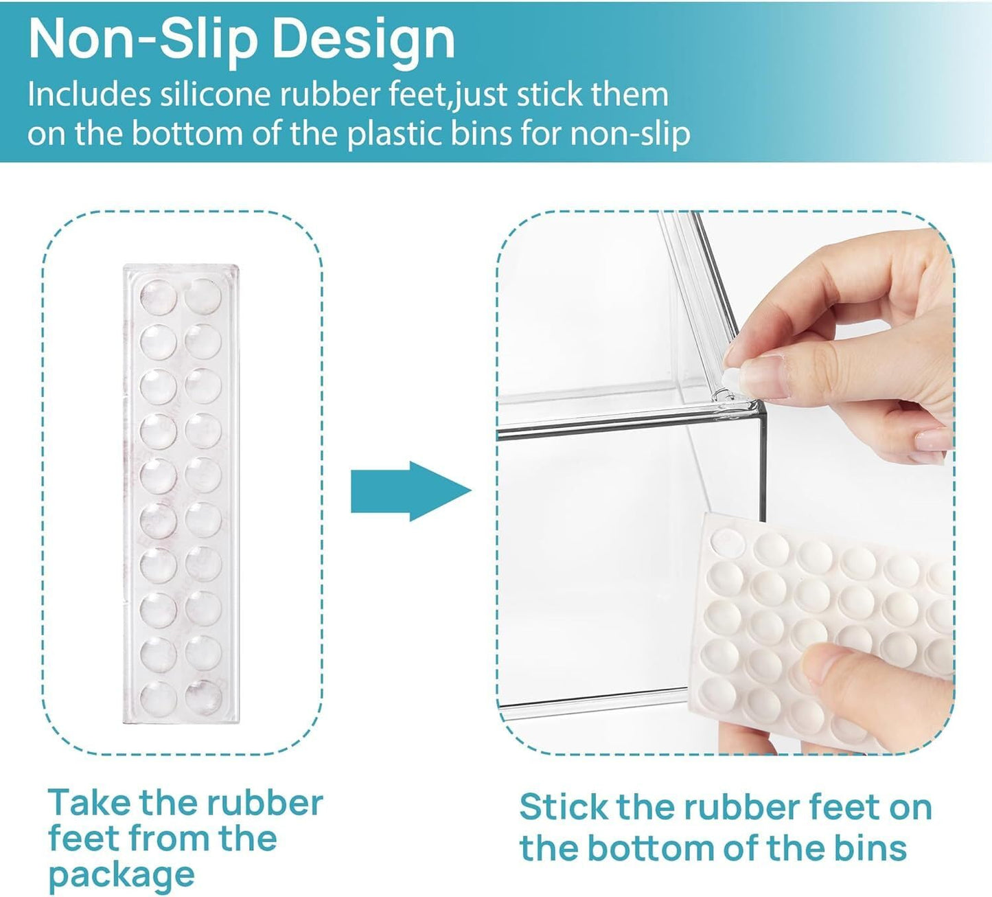 Vtopmart 3 Pack Clear Small Stackable Storage Drawers, Acrylic Bathroom Makeup Organiser, Plastic Storage Box For Vanity, Under Sink, Kitchen Cupboard, Pantry, Home Organization