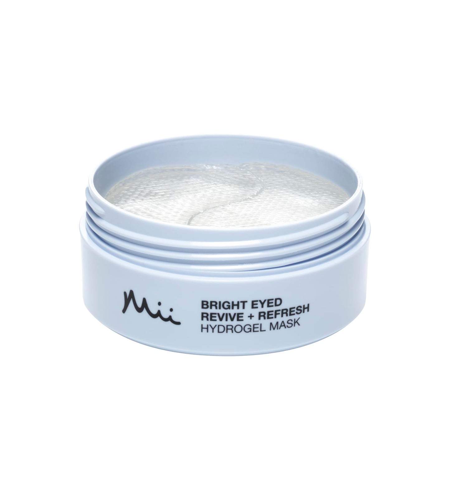 Mii Cosmetics Bright Eyed Revive + Refresh Hydrogel Eye Mask | Hydrates, Depuffs, & Brightens the Under-Eye Area | Under Eye Gel Patches for Dark Circles, Dullness, & Puffiness | 60 Cooling Pads