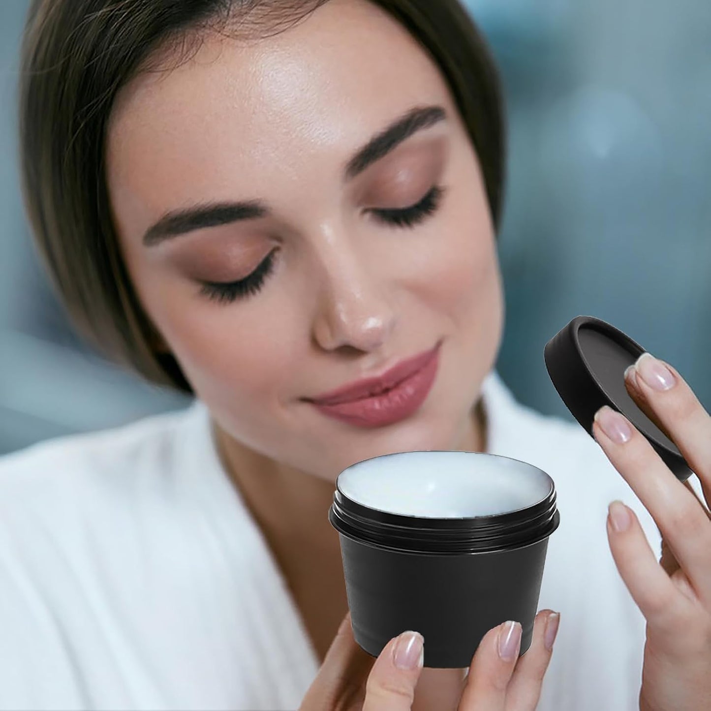 Nicunom 20 Pack 100ml Plastic Cosmetic Container Jars, Leakproof Makeup Containers Refillable Plastic Pot Jars with Lids for DIY or Travel Storage Lotions, Cream, Body Butter, Slime & Beauty Products