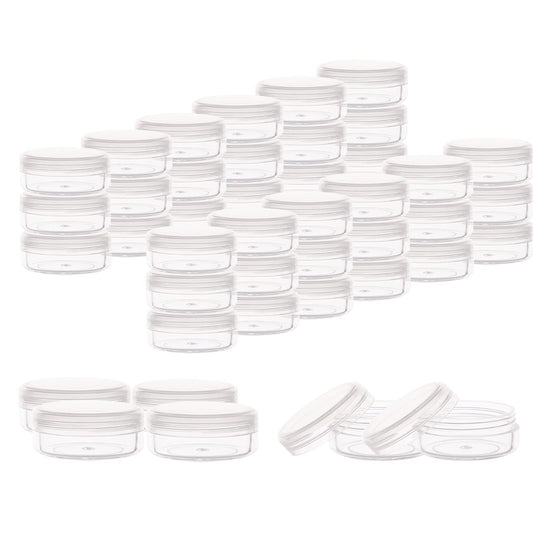 ZEJIA 10 Gram Cosmetic Containers 10pcs Sample Jars with Lids Plastic Makeup Sample Containers BPA Free Pot Jars(Black)