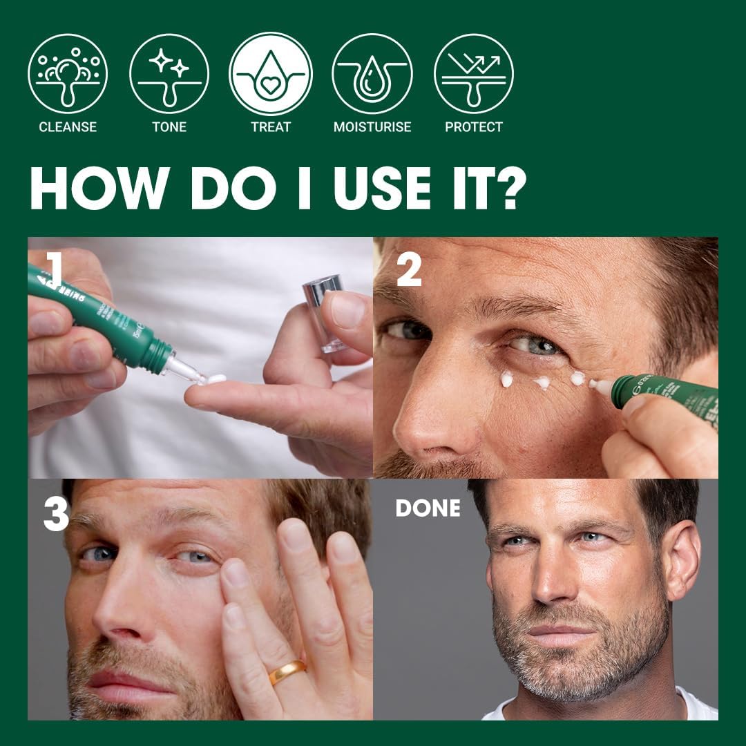 Shakeup Cosmetics Mens Eye Cream, Lifting & Firming Formula, Helps Reduce Fine Lines and Crow's Feet, Hydrating with Peptides & Caffeine, 15ml. Aka. AGE DEF-EYE