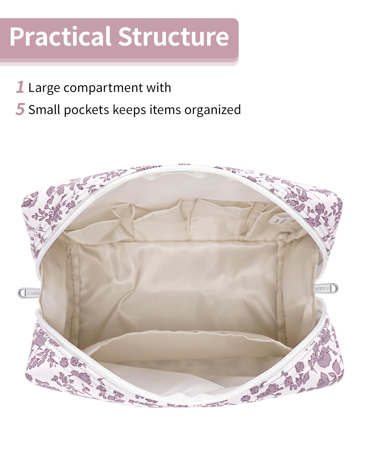 Large Makeup Bag Zipper Pouch Travel Cosmetic Organizer for Women (Mint Green Checkerboard, Large)