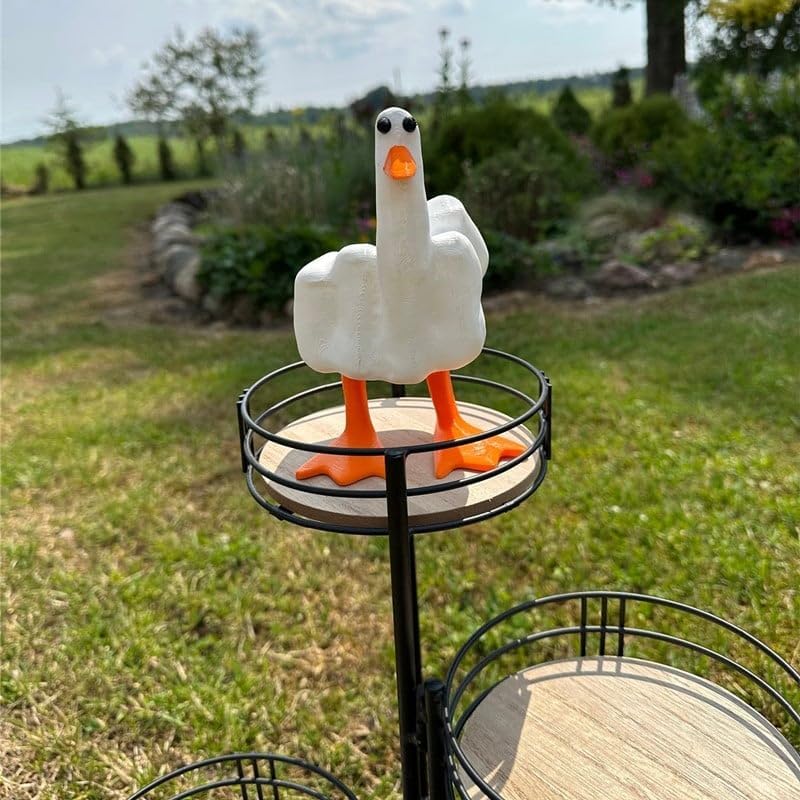 Funny Middle Finger Duck Office Desk Decorations Middle Finger Duck Figurine Middle Finger Decoration Office Accessories Desk Decor Home Funny Ornaments Garden Statue Decorations