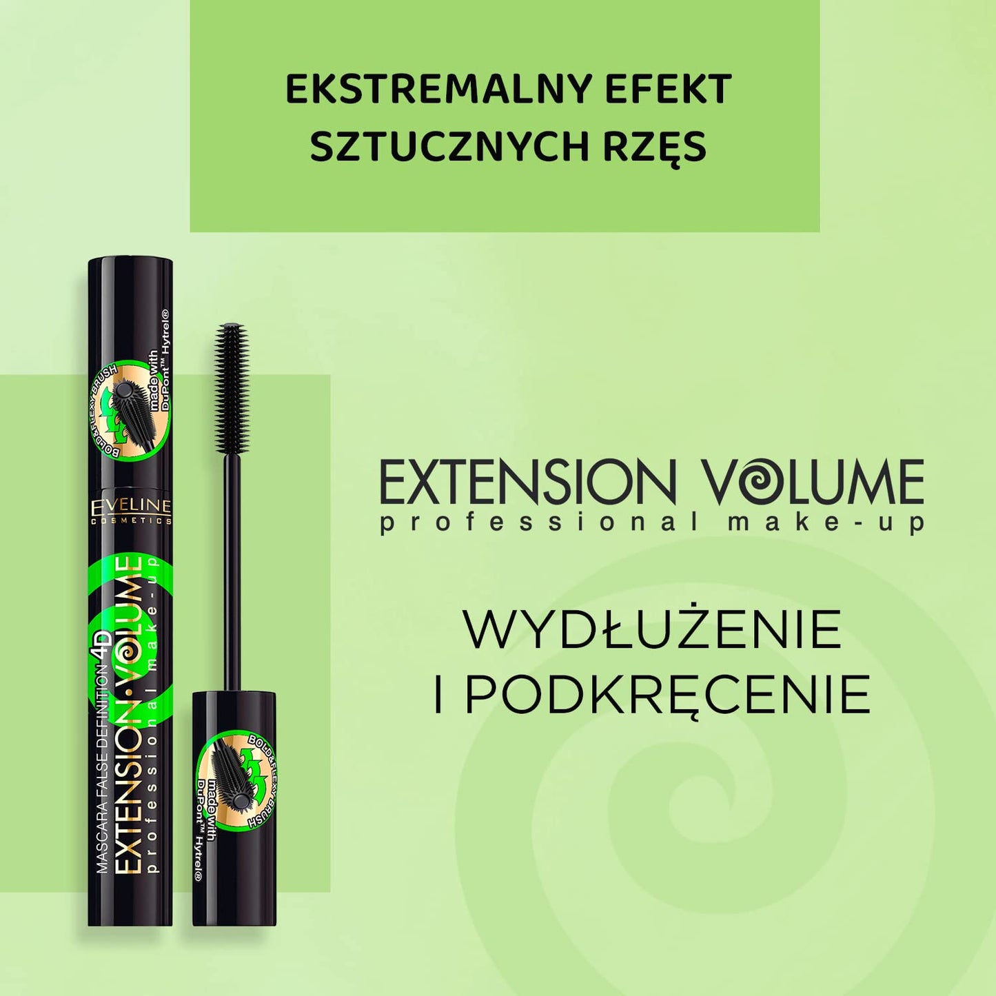 Eveline Cosmetics Volumix Fiberlast Eveline Cosmetics Mascara - Volumizing, Lifting & Separating 360° Effect with Fiberlast Formula
