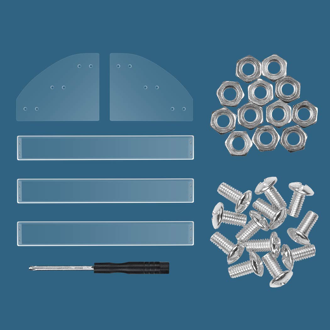 KINGROW Nail Polish Organizer Holder Rack 6 Layers Acrylic Display Rack Eyeglasses Shelf Essential Oils Ink Storage Holds Up to 96 (Fit 1-2oz Bottles)