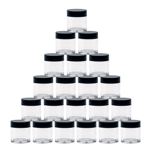 12pcs 10 Gram 10ml Jars, Sample Pots, Mini Jars With Lids, Clear Round Plastic Jar With 1 Mini Spatulas For Various Cosmetic Products, Samples, Eye Shadow Lip Balm, and Nail Powder