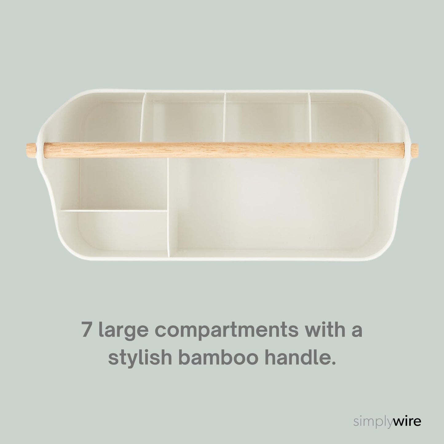 simplywire – Makeup Storage Organiser – Bathroom Caddy – White