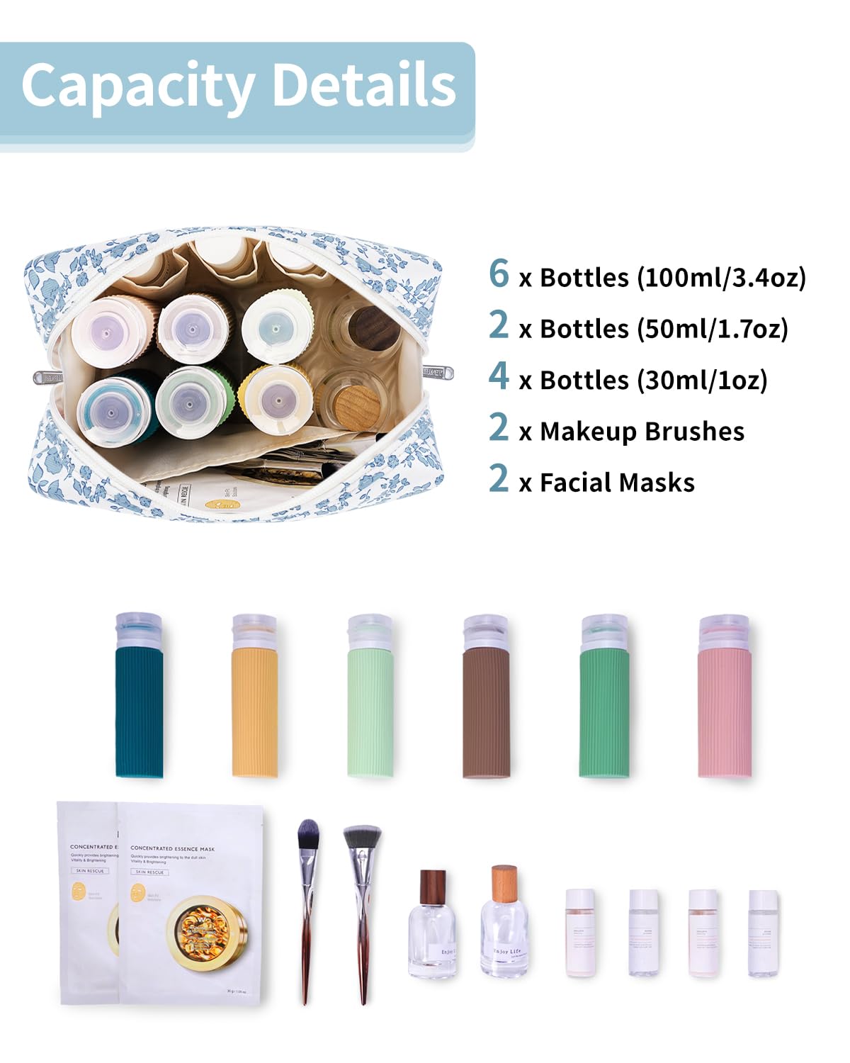 Large Makeup Bag Zipper Pouch Travel Cosmetic Organizer for Women (Mint Green Checkerboard, Large)