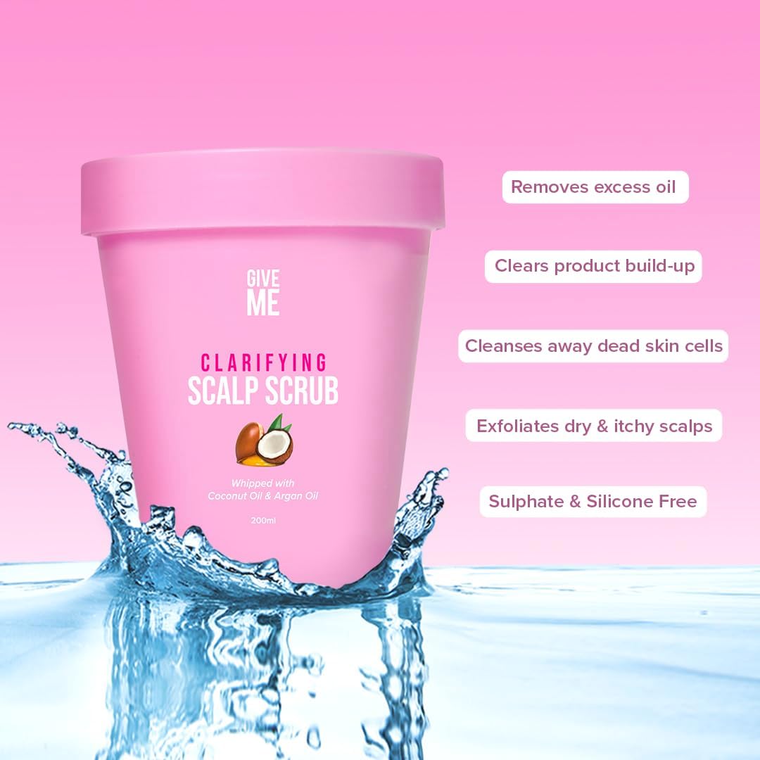 Give Me Cosmetics Scalp Scrub, Clarifying Hair Care, Detox Exfoliator, Dandruff Treatment, Exfoliating Whipped Texture, Natural Ingredients, Free from Sulphate Silicone and Paraben