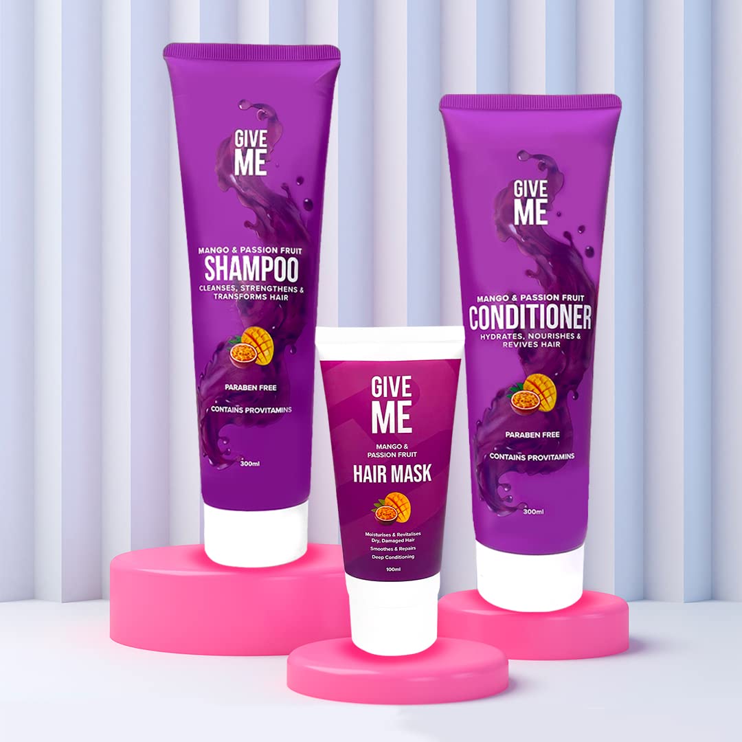 Give Me Cosmetics, Shampoo and Conditioner Sets, with Hair Mask, Aloe Vera & Coconut Oil, for Dry Damaged, Silicone, Sulphate & Paraben Free, Haircare Gift Set for Teenage Girls Women