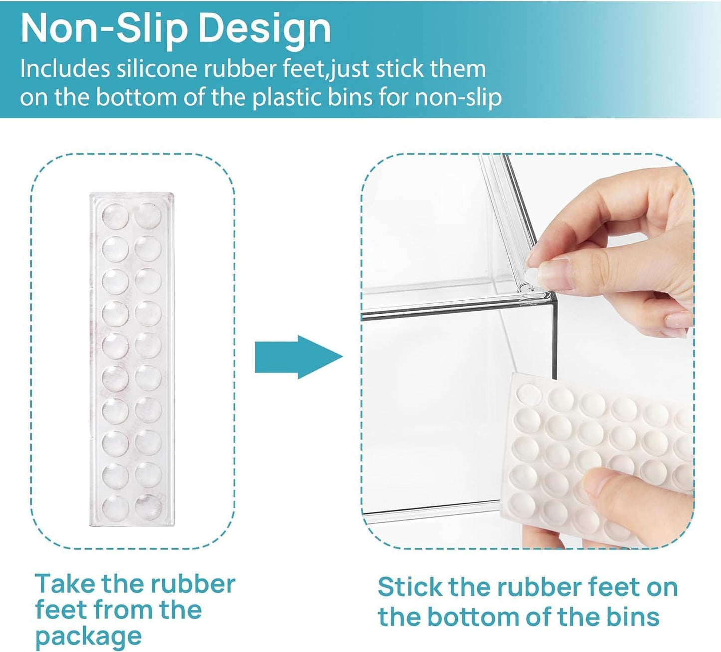 Vtopmart 3 Pack Clear Small Stackable Storage Drawers, Acrylic Bathroom Makeup Organiser, Plastic Storage Box For Vanity, Under Sink, Kitchen Cupboard, Pantry, Home Organization