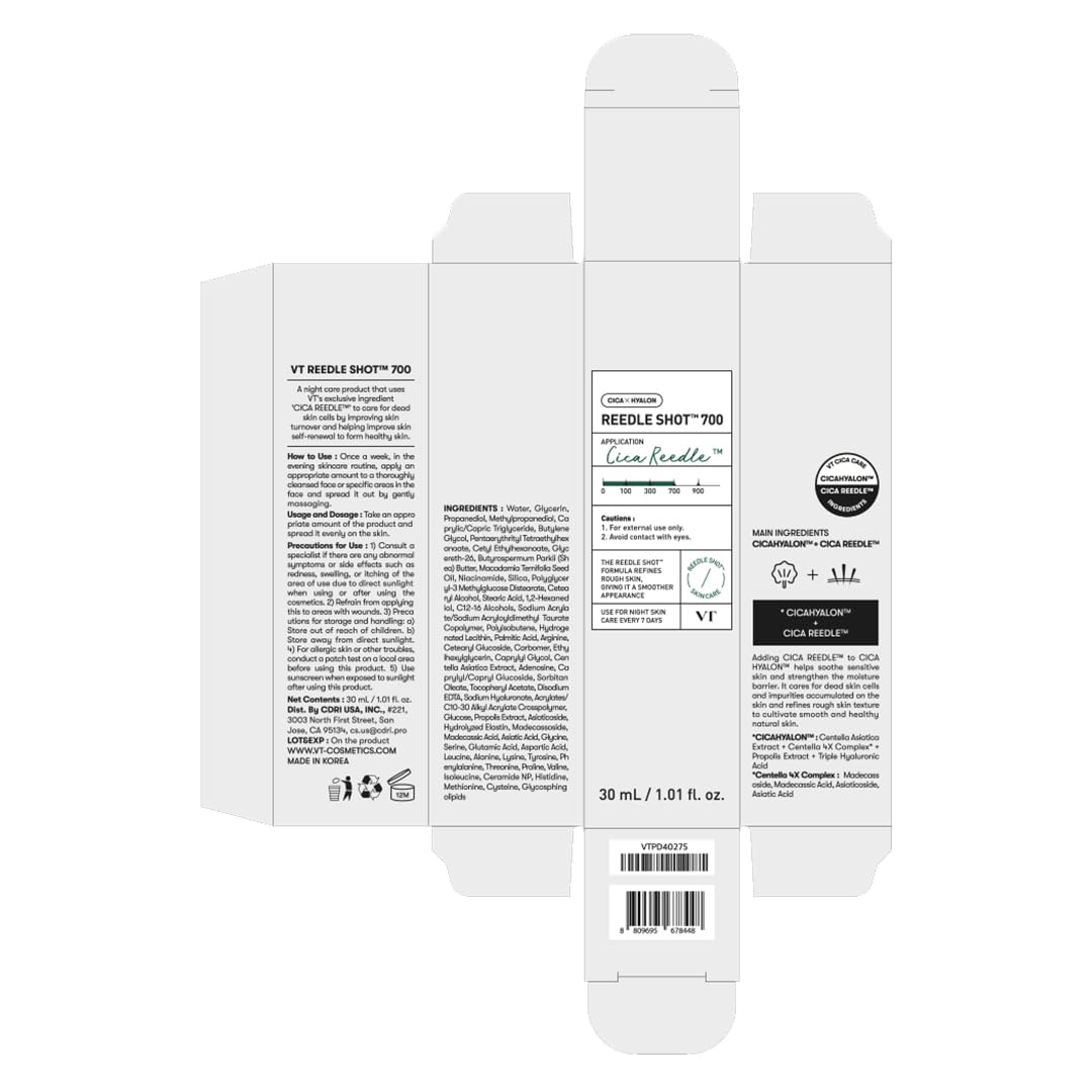 VT COSMETICS CICA Reedle Shot 100, Spicule Microneedling Serum for Pore Care & Exfoliation, Exosome, Centella Asiatica for Glass Skin, Skin Texture, Korean Liquid Skin Booster (1.69 Fl Oz / 50ml)