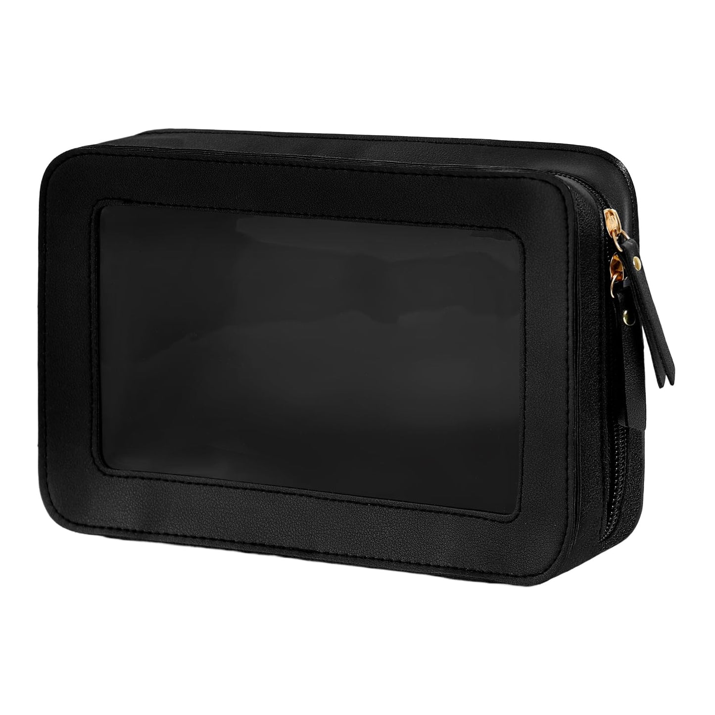 Clear Makeup Bag Travel Toiletries Bags for Women Cosmetic Bags with Double Zippers Waterproof Small Makeup Bag for Ladies Girls