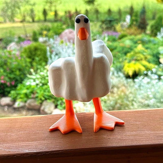 Funny Middle Finger Duck Office Desk Decorations Middle Finger Duck Figurine Middle Finger Decoration Office Accessories Desk Decor Home Funny Ornaments Garden Statue Decorations
