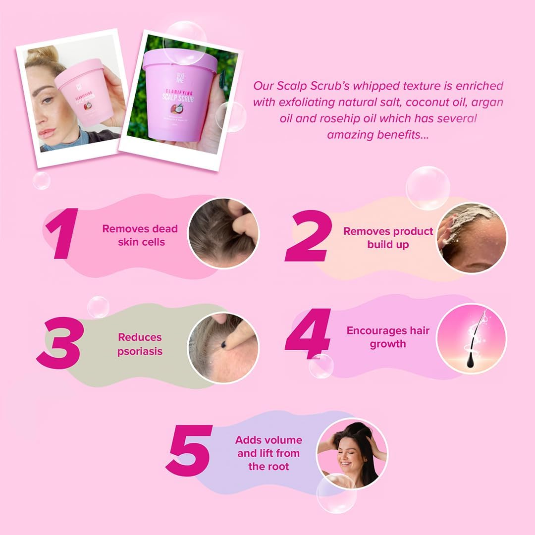 Give Me Cosmetics Scalp Scrub, Clarifying Hair Care, Detox Exfoliator, Dandruff Treatment, Exfoliating Whipped Texture, Natural Ingredients, Free from Sulphate Silicone and Paraben