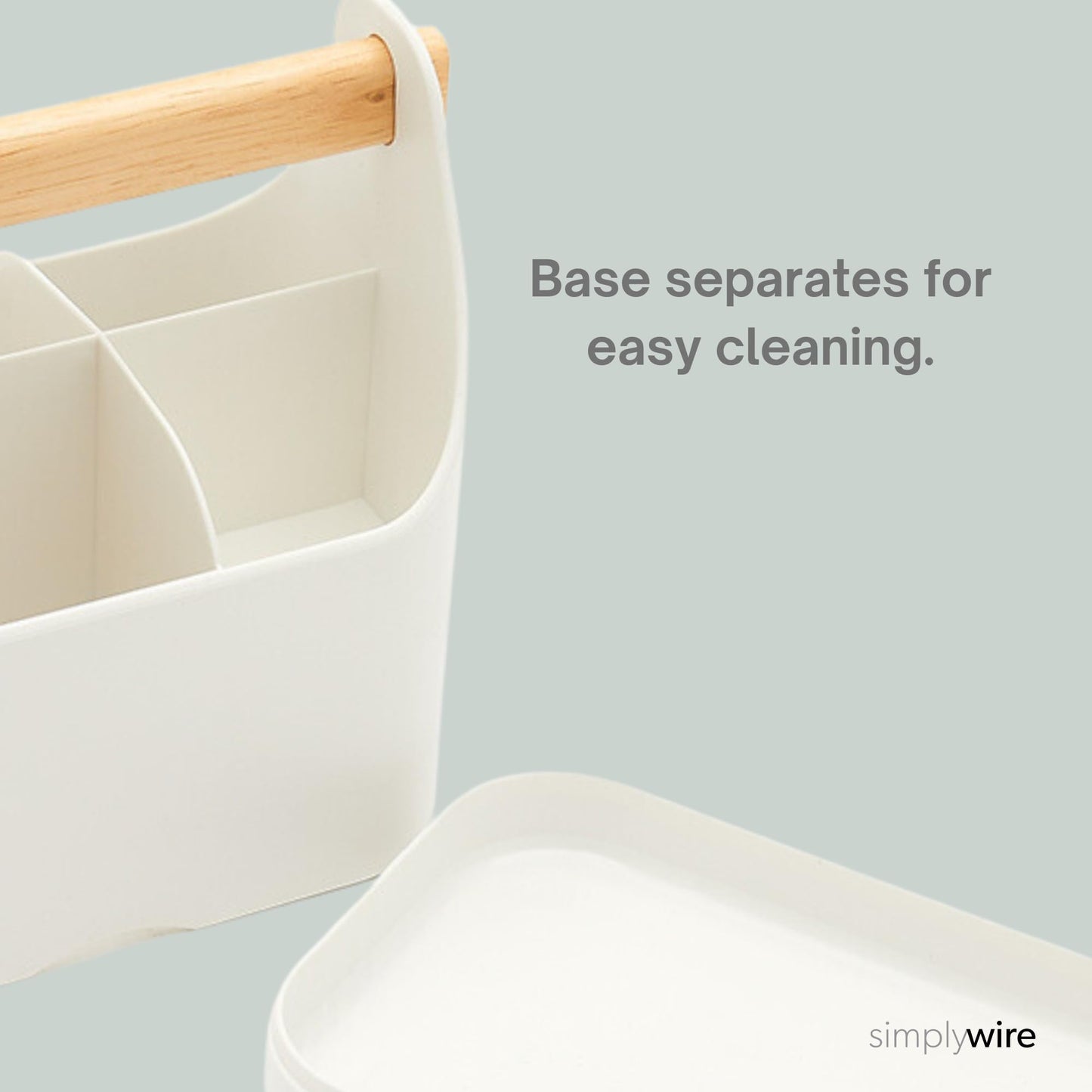 simplywire – Makeup Storage Organiser – Bathroom Caddy – White