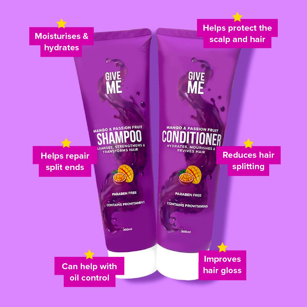 Give Me Cosmetics, Shampoo and Conditioner Sets, with Hair Mask, Aloe Vera & Coconut Oil, for Dry Damaged, Silicone, Sulphate & Paraben Free, Haircare Gift Set for Teenage Girls Women