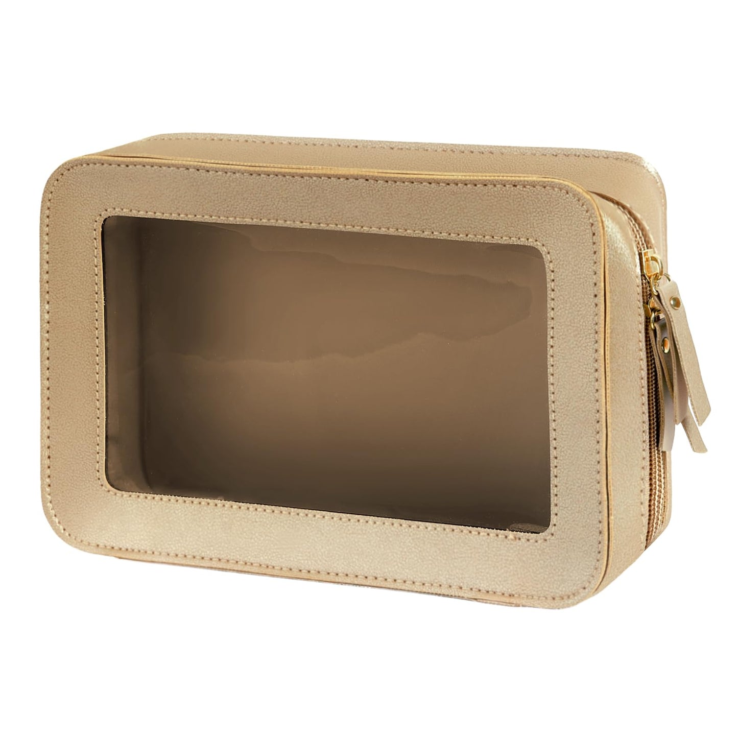 Clear Makeup Bag Travel Toiletries Bags for Women Cosmetic Bags with Double Zippers Waterproof Small Makeup Bag for Ladies Girls