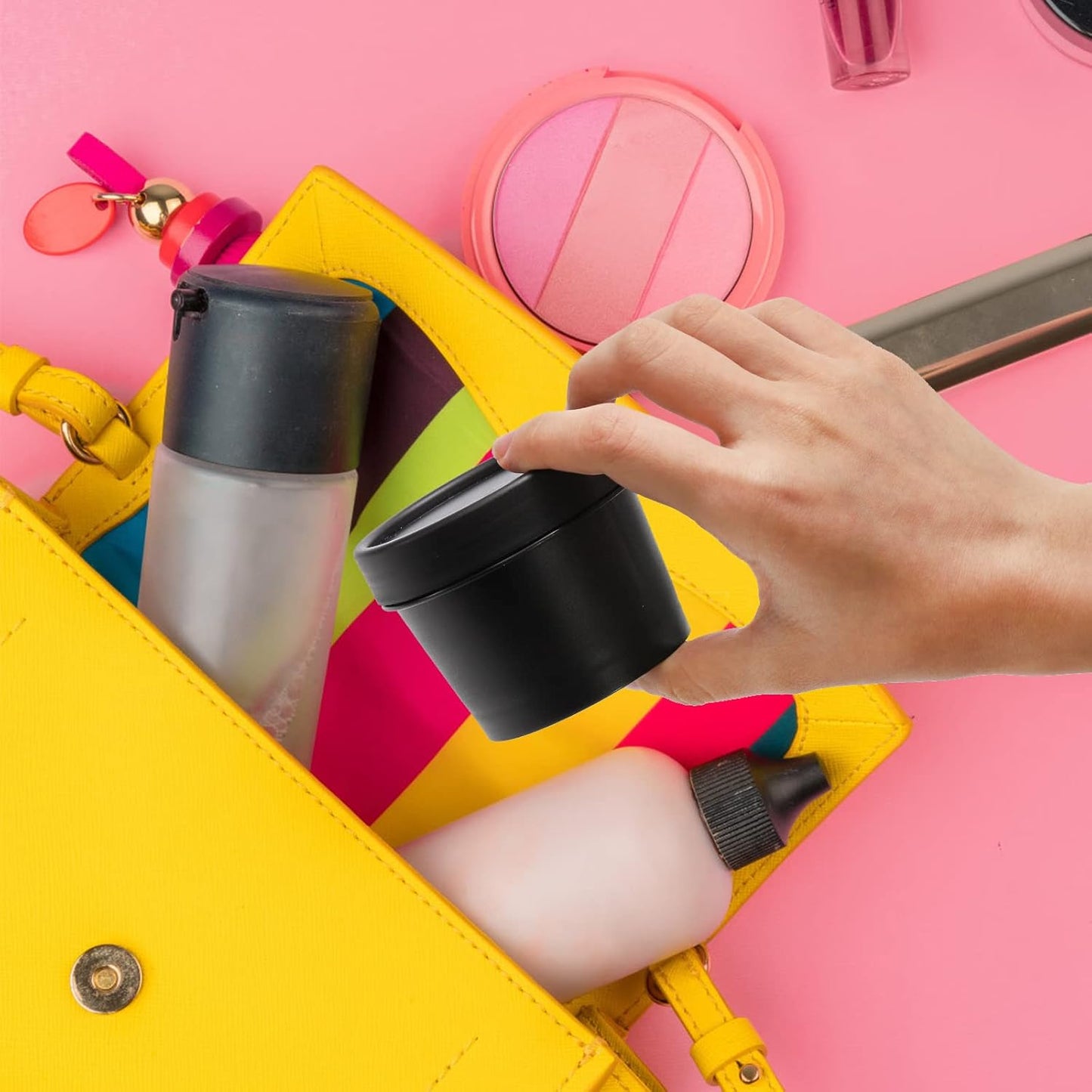 Nicunom 20 Pack 100ml Plastic Cosmetic Container Jars, Leakproof Makeup Containers Refillable Plastic Pot Jars with Lids for DIY or Travel Storage Lotions, Cream, Body Butter, Slime & Beauty Products