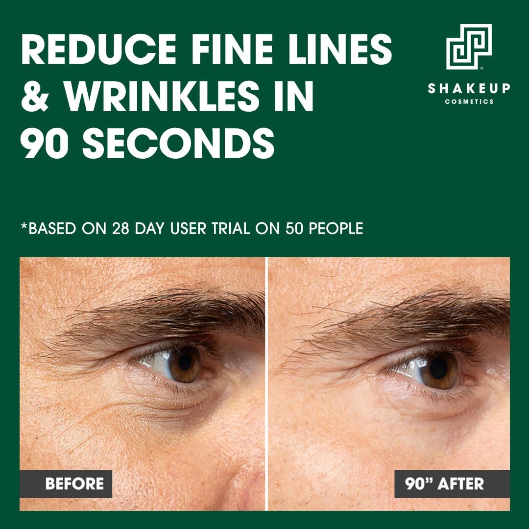 Shakeup Cosmetics Mens Eye Cream, Lifting & Firming Formula, Helps Reduce Fine Lines and Crow's Feet, Hydrating with Peptides & Caffeine, 15ml. Aka. AGE DEF-EYE