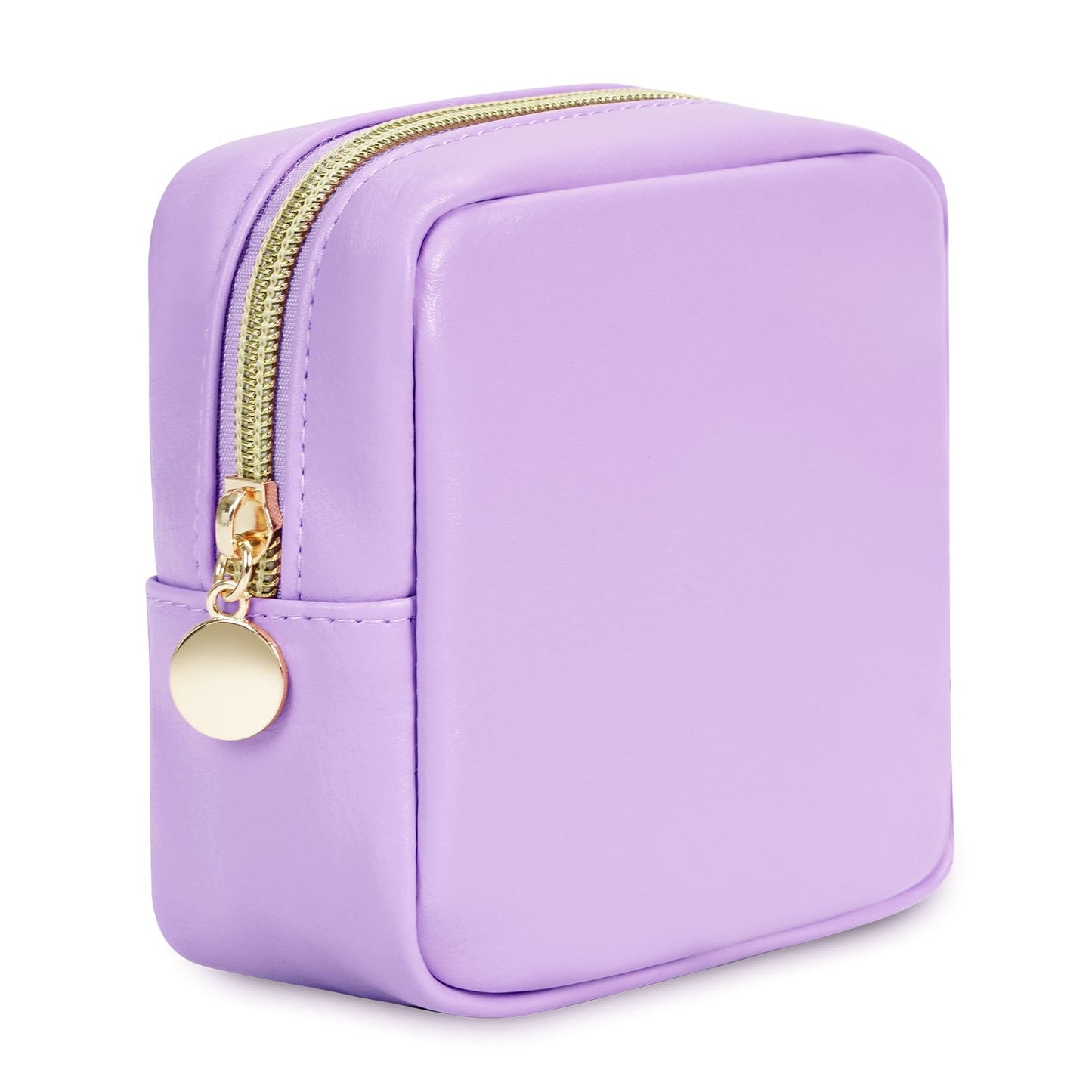 Small Makeup Bag for Handbag, Mini Make Up Bag for Purse, Small Makeup Pouch for Women, Cosmetic Bag with Slip-in Pockets, Vegan Leather Travel Makeup Bag, Black (Patent Pending)