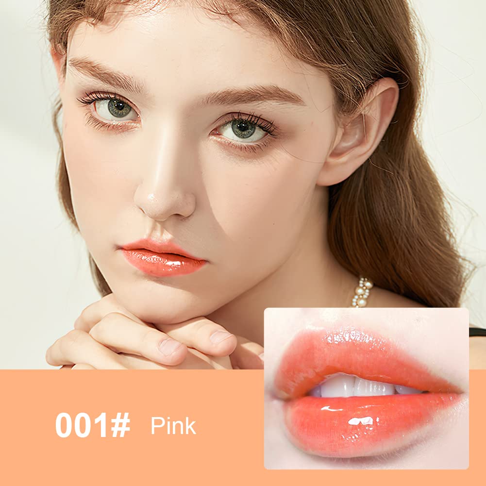 AOOWU Plumping Lip Oil Tinted, Moisturizing Lip Oil Long Lasting Nourishing Lip, Hydrating Lip Gloss Tint Lipstick for Women, Glitter Shine Liquid Lipstick, Lip Glaze Makeup Cosmetic
