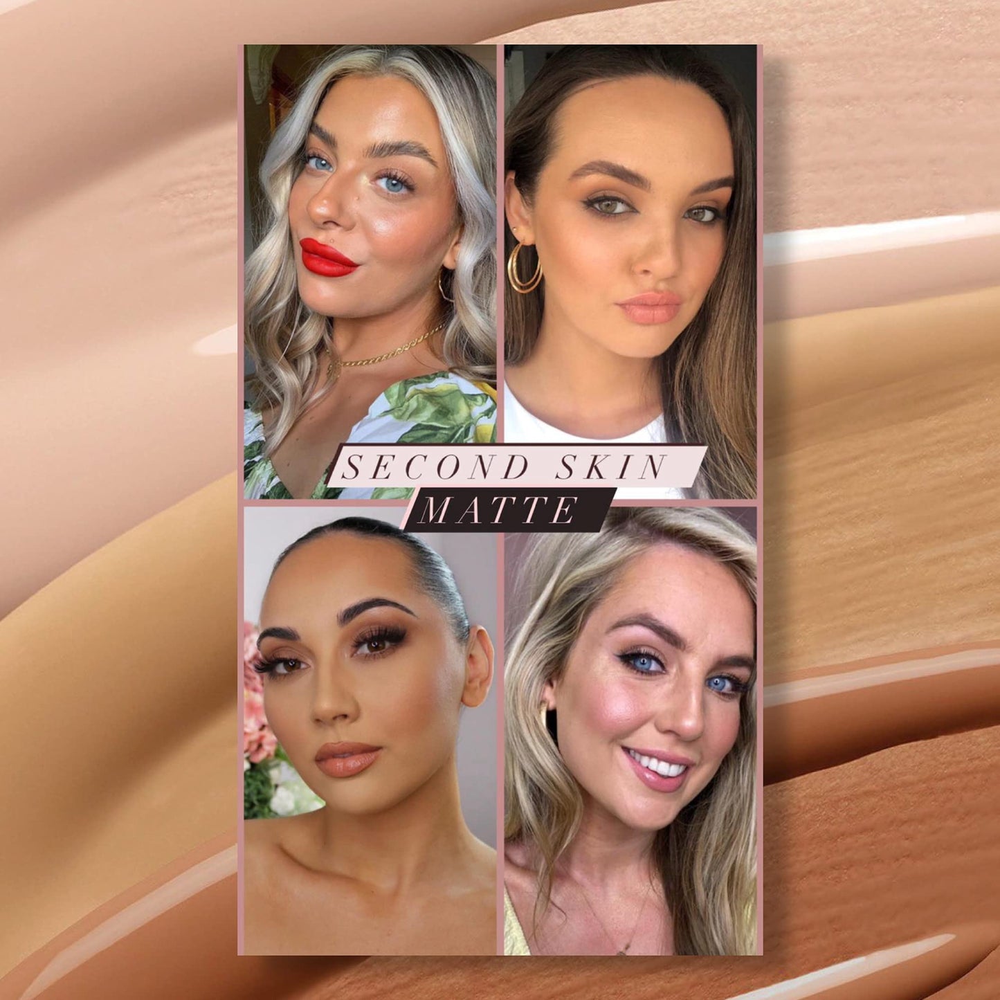 Second Skin Matte Liquid Face Foundation from Sculpted by Aimee - 32ml Buildable, Medium Coverage Foundation with Matte Finish, Hyaluronic Acid, Collagen Boosting Formula, SPF 50, (Fair 2.0)