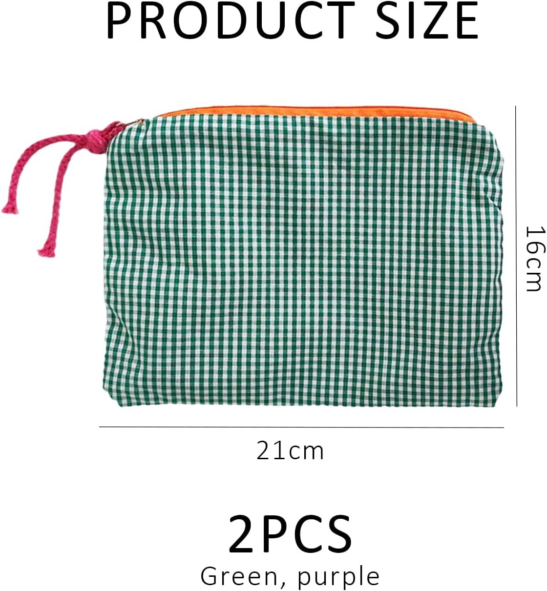 2 Small Cosmetic Bags, Small Grid Storage Bag, Convenient Storage Bag, Multi-functional Travel Cosmetic Bag, Coin Purse, Storage of Cosmetic Accessories