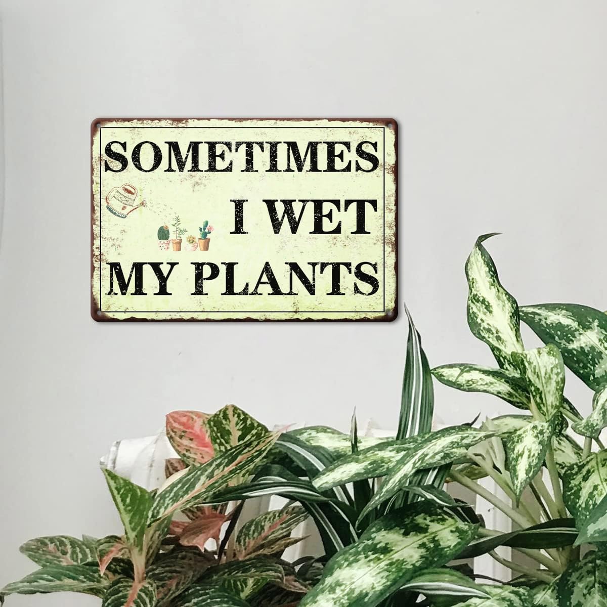 Funny Garden Decor Sometimes I Wet My Plants Sign Garden Metal Signs Outside Gardening Sign Gifts For Women Plant Lover Retro Garage Home Farmhouse Rustic Country Wall Fence Decor